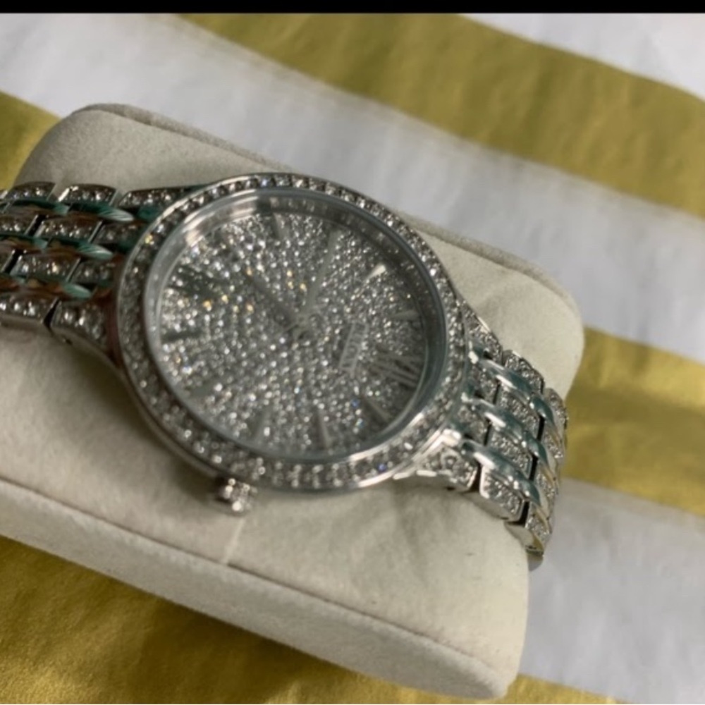 Bulova Silver Women's Watch with Crystal Accents - Picture 5 of 7